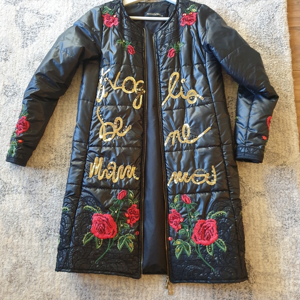 Hand Detailed Puffer Coat
